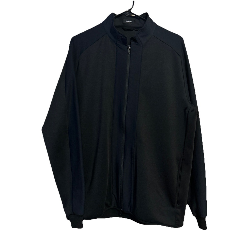 Theory LARGE Lightweight Mens Full Zip Two Tone Black/Blue Jacket